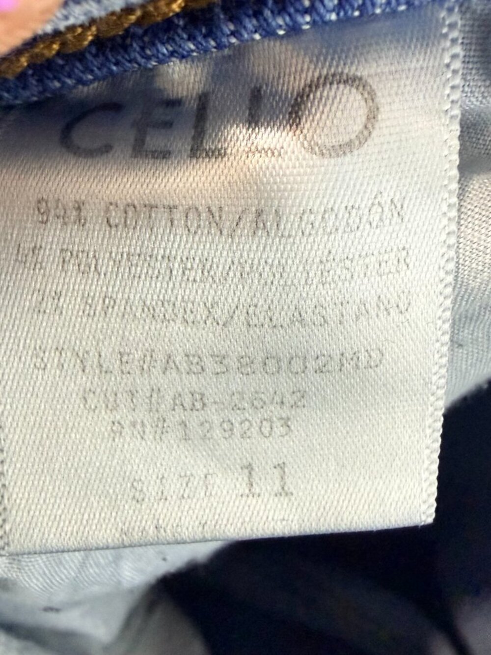 Cello Split Hem Flare Jeans Size 11 Y2K Stretch Distressed - Picture 11 of 12